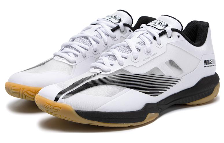 Li Ning Shadow Speed Pro Rubber Low top Slip Resistant Abrasion Resistant Badminton Shoes Unisex Black White