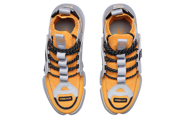 Li Ning Essence 2 Cushioning Slip Resistant Abrasion Resistant Mid top Vintage Basketball Shoes Women’s Yellow Black