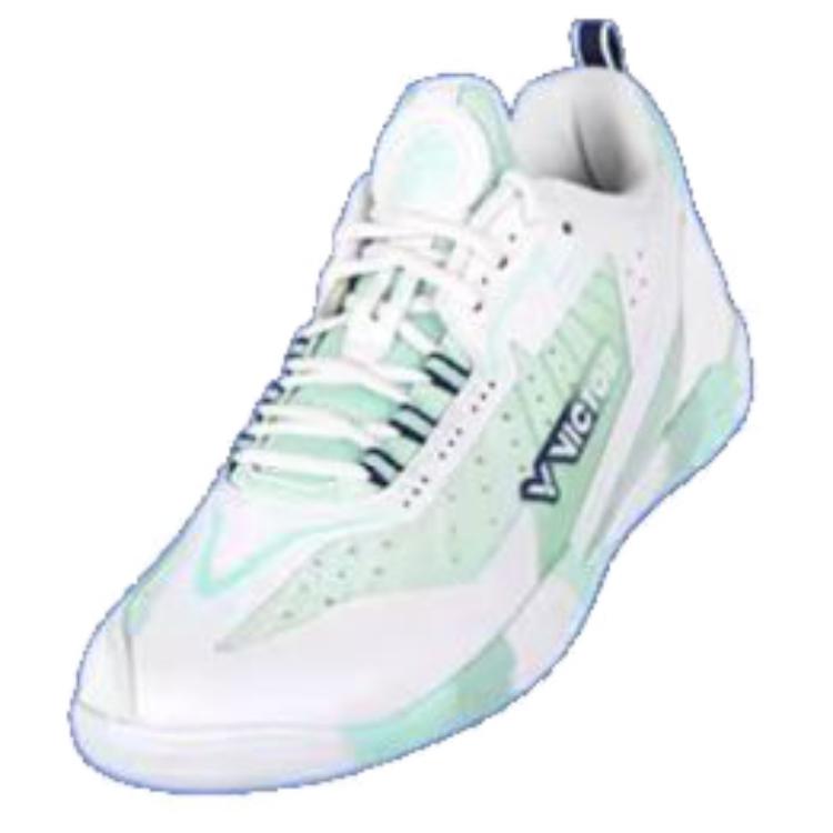 VICTOR Slip Resistant Abrasion Resistant Low top Badminton Shoes Unisex White Green