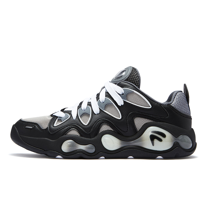 FILA FUSION VERTICAL Crack Shoes Low top Basketball Shoes Men’s Silver Gray Black