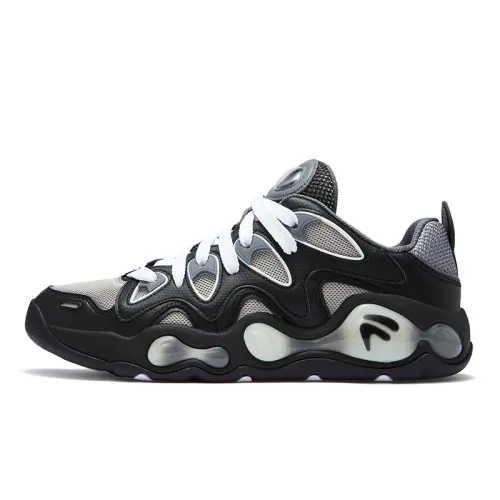 FILA FUSION VERTICAL Crack Shoes Low top Basketball Shoes Men's Silver Gray Black