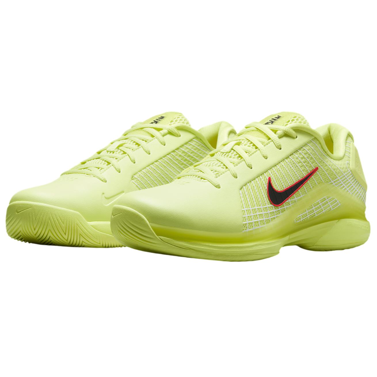 Nike Court Air Zoom Vapor 12 Hypersmash Hc Light Lemon Twist Light Crimson White Black