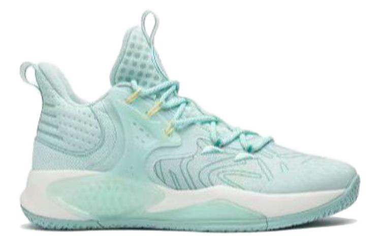QIAODAN Cushioning Rebound High top Basketball Shoes Men’s White Cyan