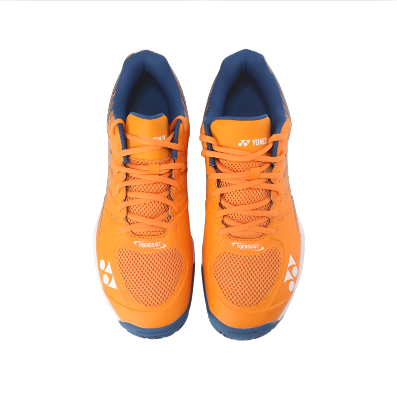 YONEX Cushioning Slip Resistant Cushioning Slip Resistant Low top Tennis Shoes Unisex Orange Cyan