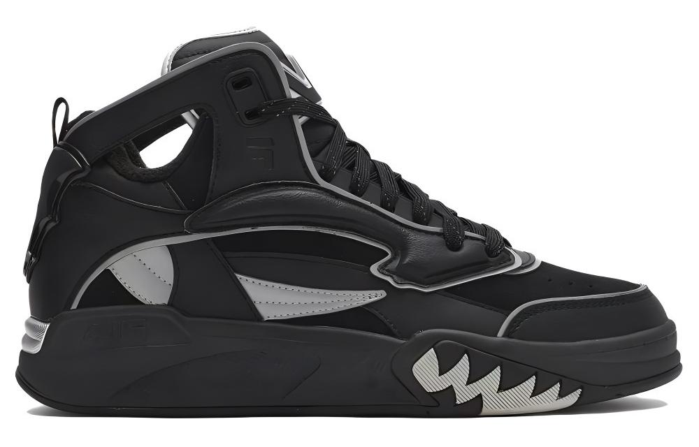 FILA FUSION DESPERADO LOW Cushioning, Wear Resistant Mid top Basketball Shoes Men’s Black Silver