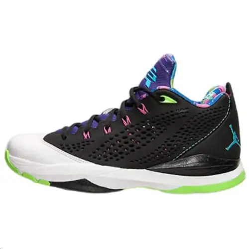 Jordan CP3 7.VII round toe lace-up shock-absorbing and wear-resistant low-top basketball shoes men's black and white
