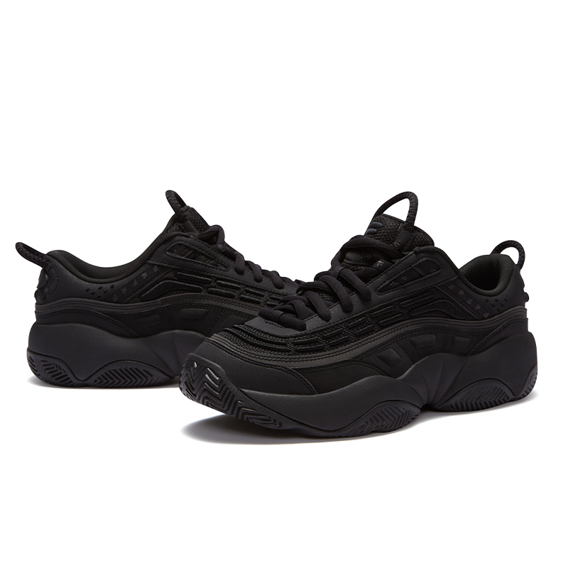 FILA FUSION Flame Shoes Low top Vintage Basketball Shoes Men’s Black