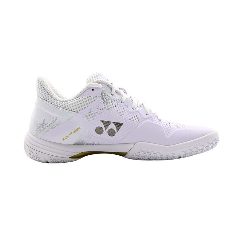 YONEX ECLIPSION Z Textile, Synthetic Leather Fashion Low top Badminton Shoes Unisex White Gold