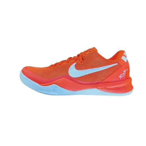 Nike Kobe 8 Protro, comfortable and versatile, shock-absorbing and wear-resistant, low-top basketball shoes, same style for men and women, orange and white