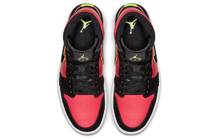 Женские кроссовки Jordan Air Jordan 1 Mid (черно-красный) — фото 4