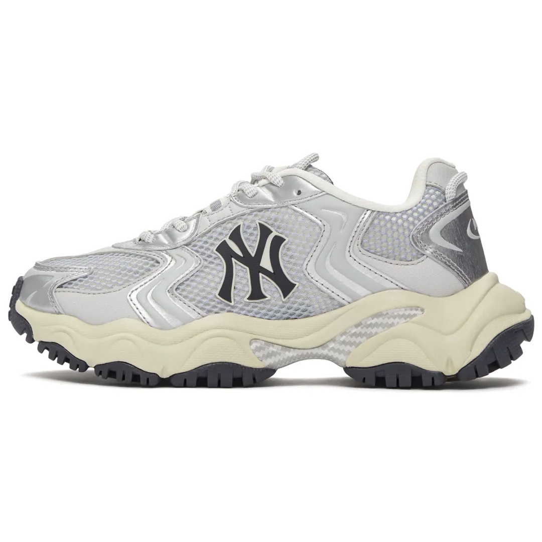 MLB New York Yankees Height Increasing Low top Chunky Sneakers Unisex Silver Gray