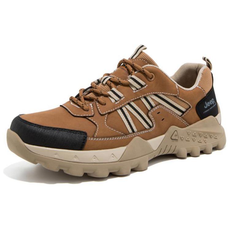 Jeep Abrasion Resistant Low top Hiking Shoes Men’s Light Brown