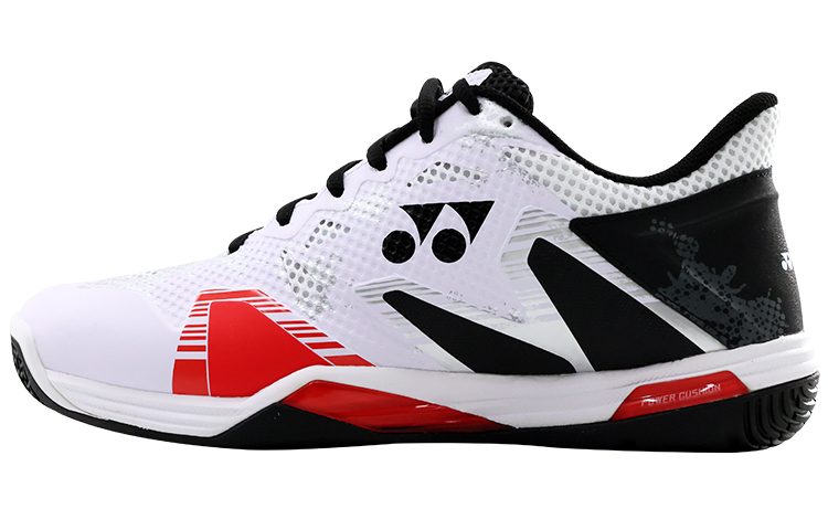 YONEX ELZ3 Textile, Synthetic Leather Comfortable Low top Badminton Shoes Unisex White Black