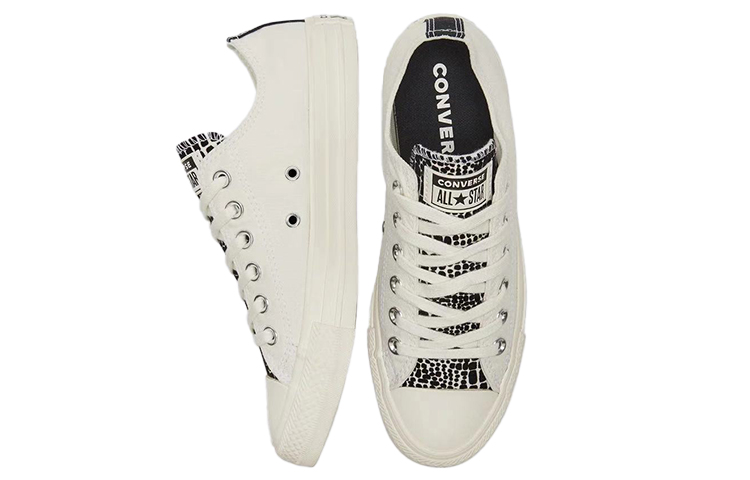 Женские кеды Converse Chuck Taylor All Star (бежево-белый с черным) — Бежевыйбелый / чёрный — фото 4