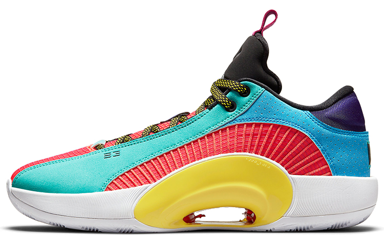 Кроссовки Jordan Air Jordan 35 Low DS PF "Reflexology" (сине-красно-желтые)