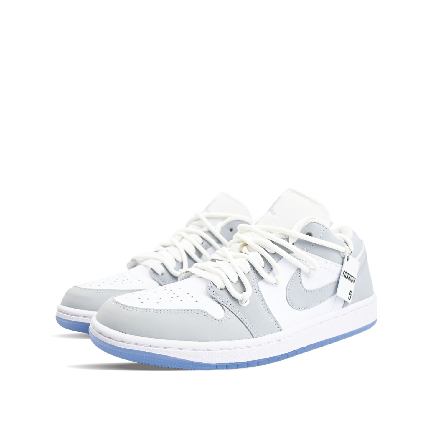 Jordan Air Jordan 1 Numbers Gaming Abrasion Resistant Low top Vintage Basketball Shoes Women’s Gray