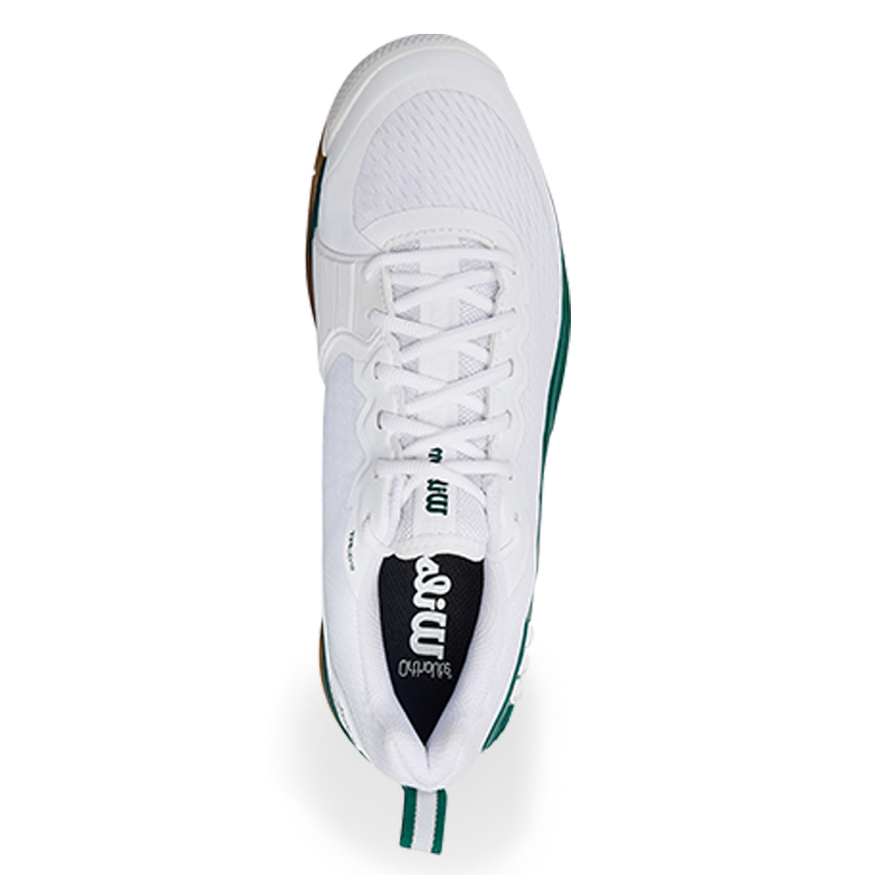 Wilson RUSH PRO 4.5 Cushioning Abrasion Resistant Breathable Coverage Support Low top Tennis Shoes Men’s White Green