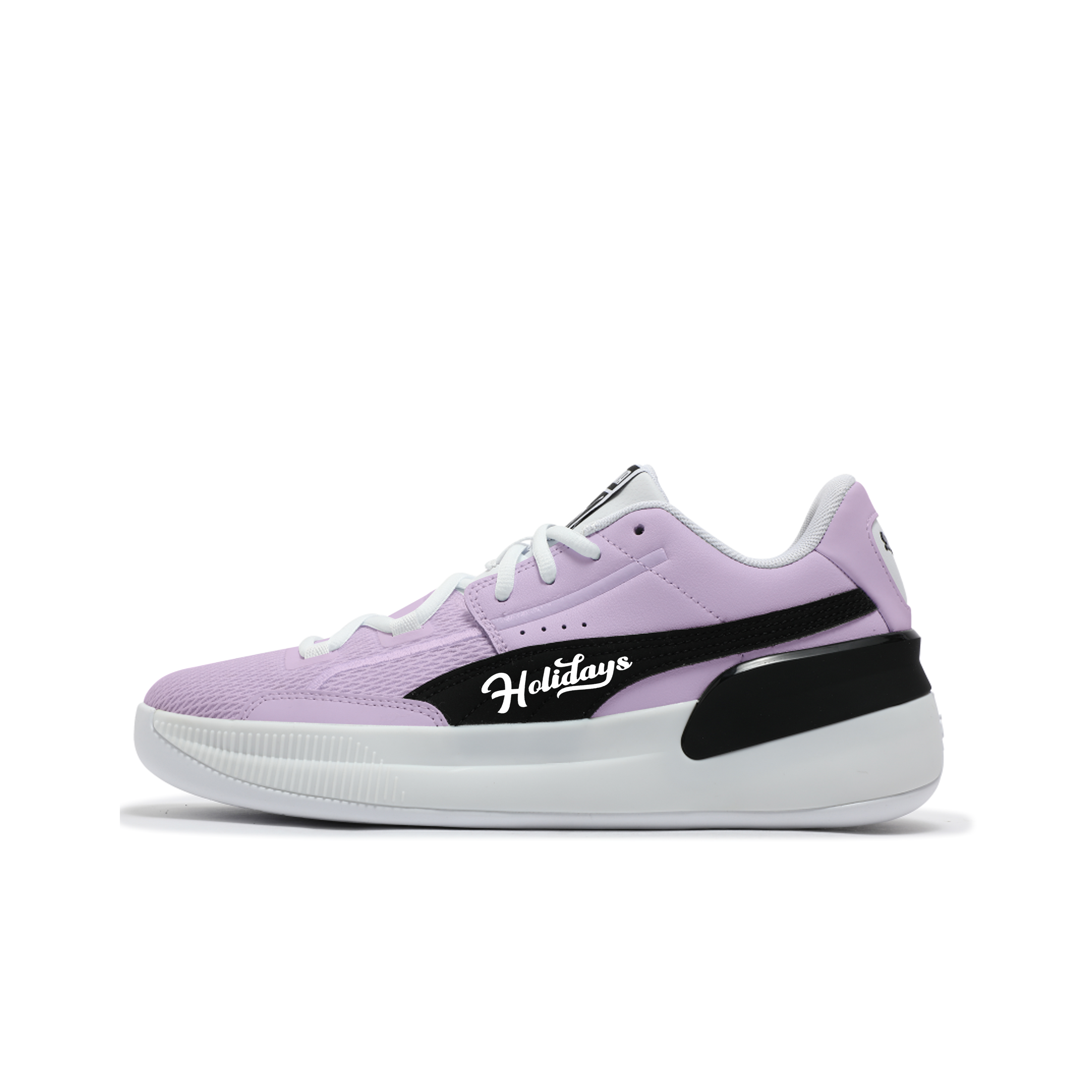 PUMA Clyde Hardwood Team Abrasion Resistant Abrasion Resistant Low top Basketball Shoes Unisex Purple