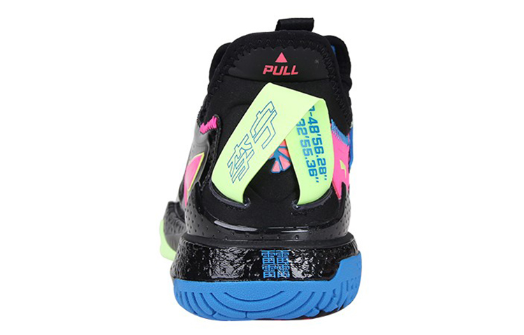 Li Ning 3 Rubber Cushioning Slip Resistant Abrasion Resistant Low top Badminton Shoes Unisex Black