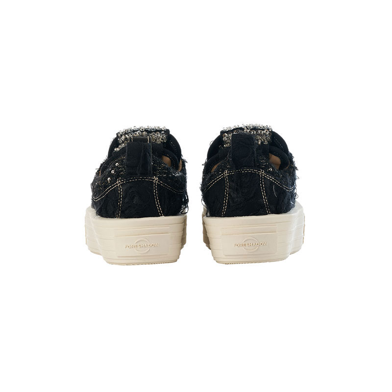 Foreshadow Double Uni 2.0 Classic Black Low top Skateboard Shoes Unisex Vintage Black