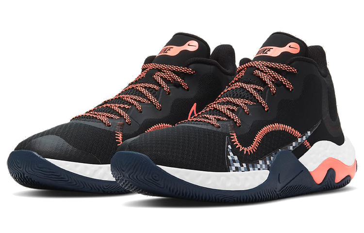 Кроссовки Nike Renew Elevate (черно-оранжевые) — фото 3