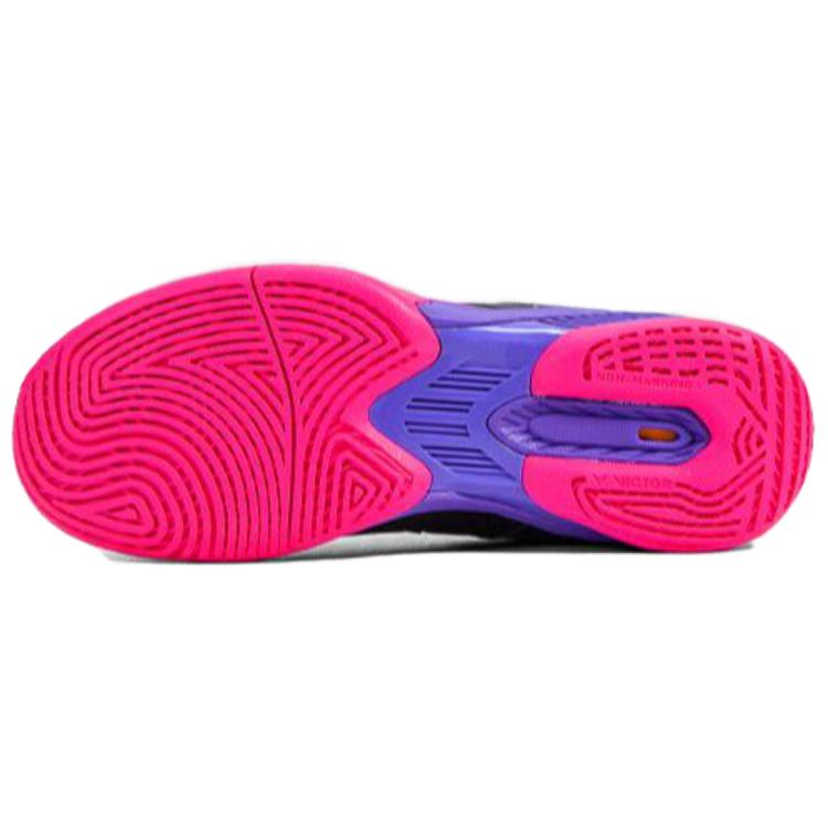 VICTOR Cushioning, Wear Resistant Low top Badminton Shoes Unisex Black Purple