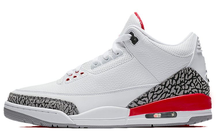 Мужские кроссовки Jordan Jordan Air Jordan 3 retro hall of fame OG (бело-черно-красные)