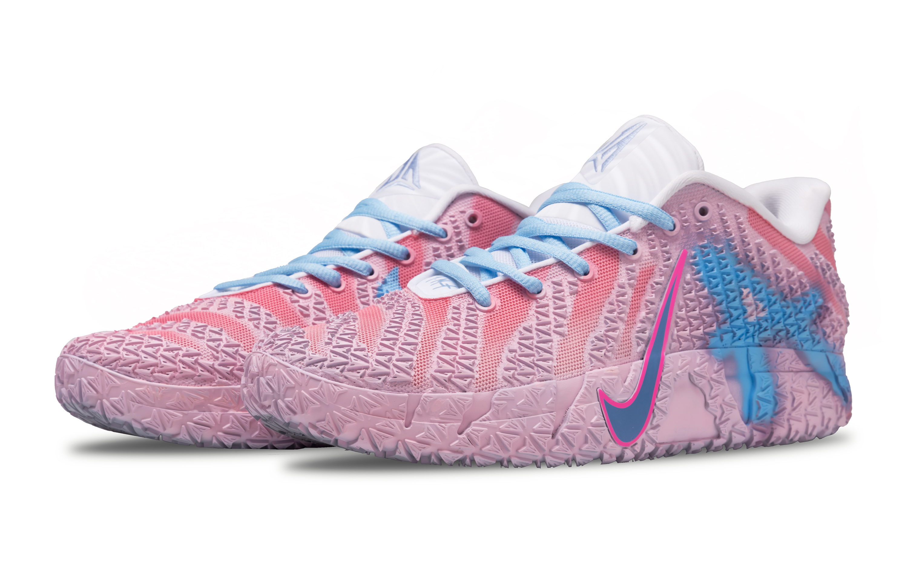 Nike Ja Morant 3 Abrasion Resistant Low top Basketball Shoes Unisex Pink Blue