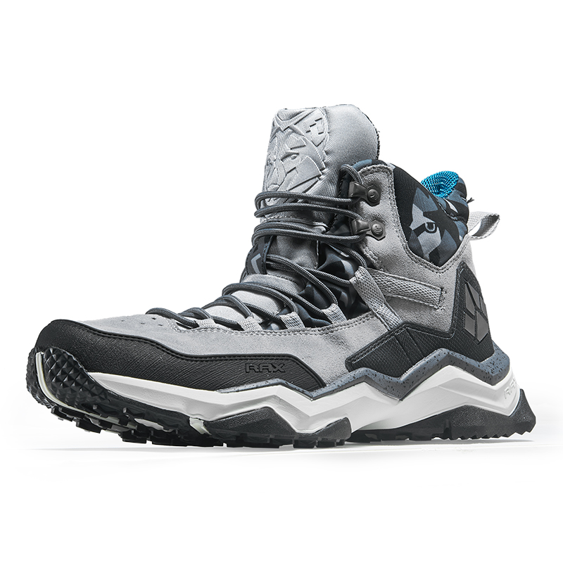 RAX Waterproof And Wear resistant High top Outdoor Shoes Men’s Light Gray