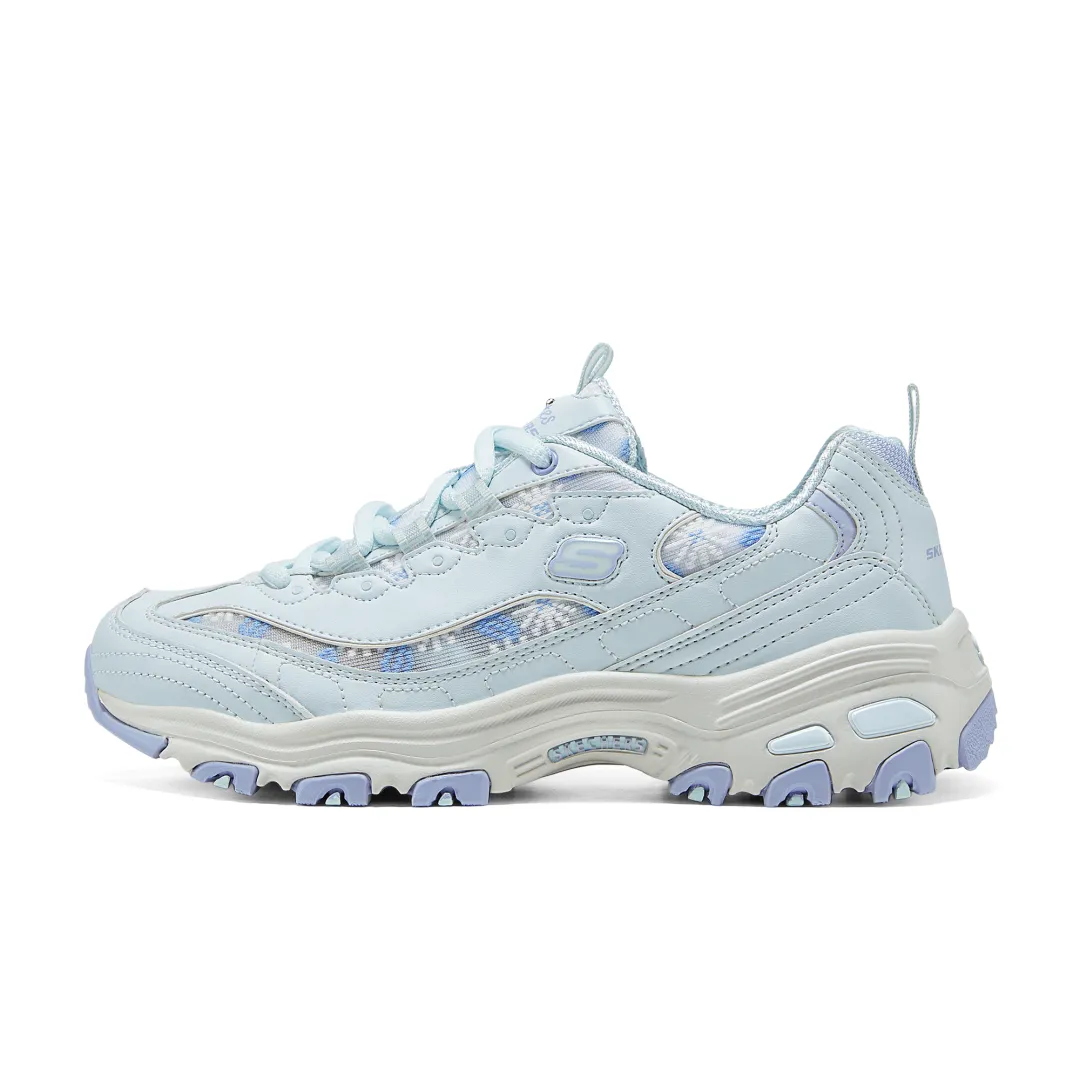 Skechers D'Lites 1.0 Abrasion Resistant Low top Chunky Sneakers Women's Light Blue