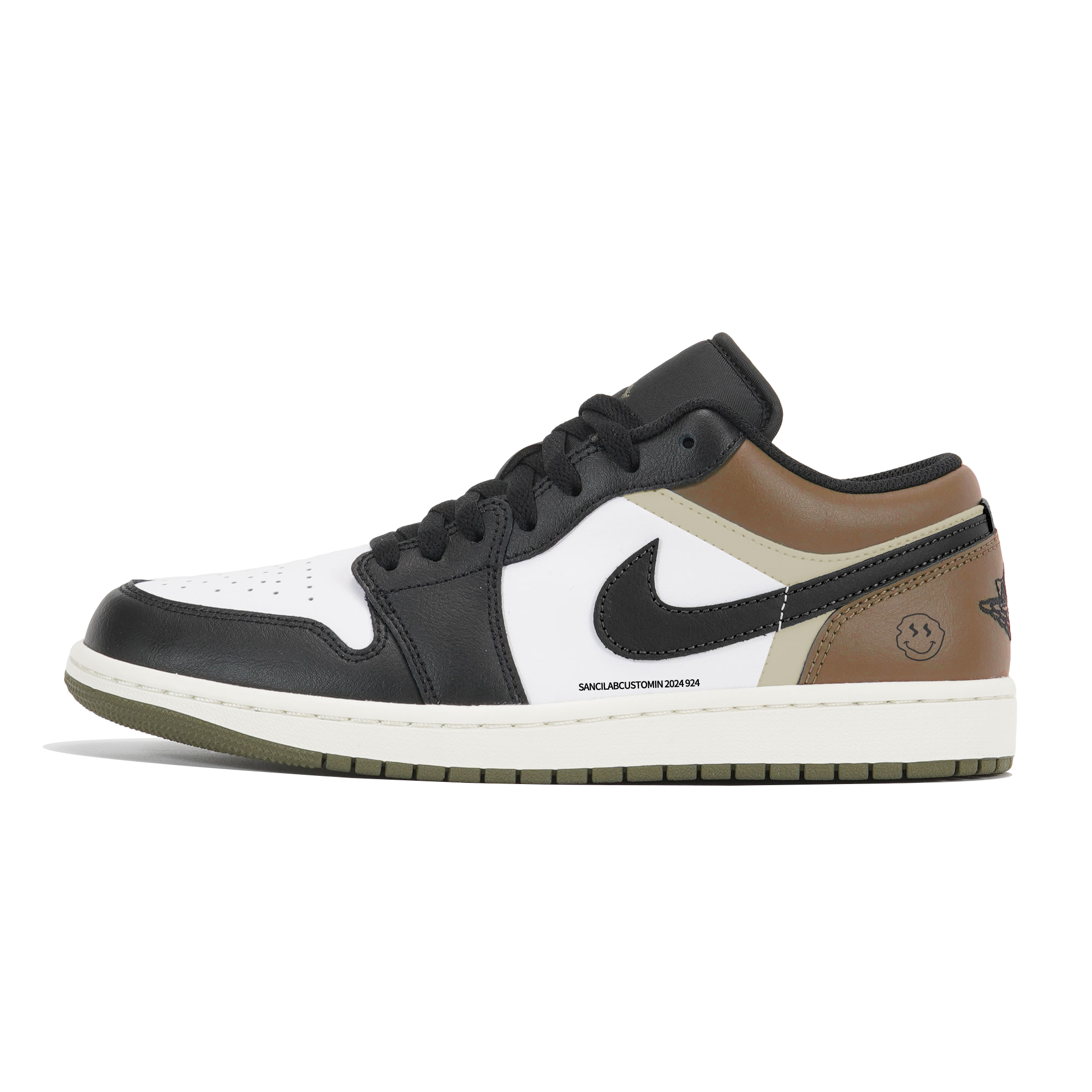 Jordan Air Jordan 1 Abrasion Resistant Abrasion Resistant Low top Vintage Basketball Shoes Unisex Coffee