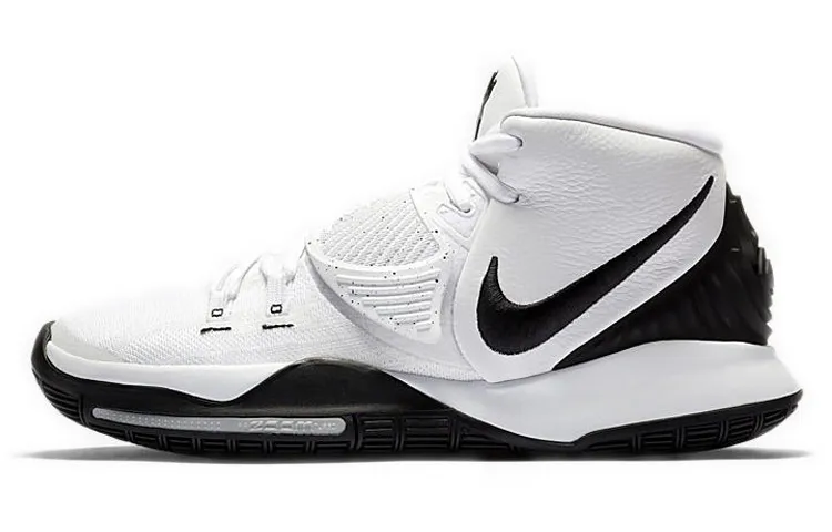Nike Kyrie 6 'Oreo Mid top Performance Basketball Shoes Unisex Black White Asian Version