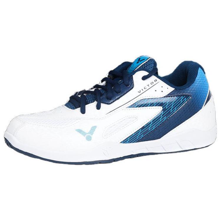 VICTOR Comfortable Slip Resistant Low top Badminton Shoes Unisex White Blue