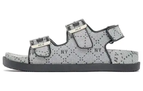 MLB Sandal Double Sandal Jacquard DIA Monogram New York Yankees New York Yankees Sports Sandals Unisex Gray