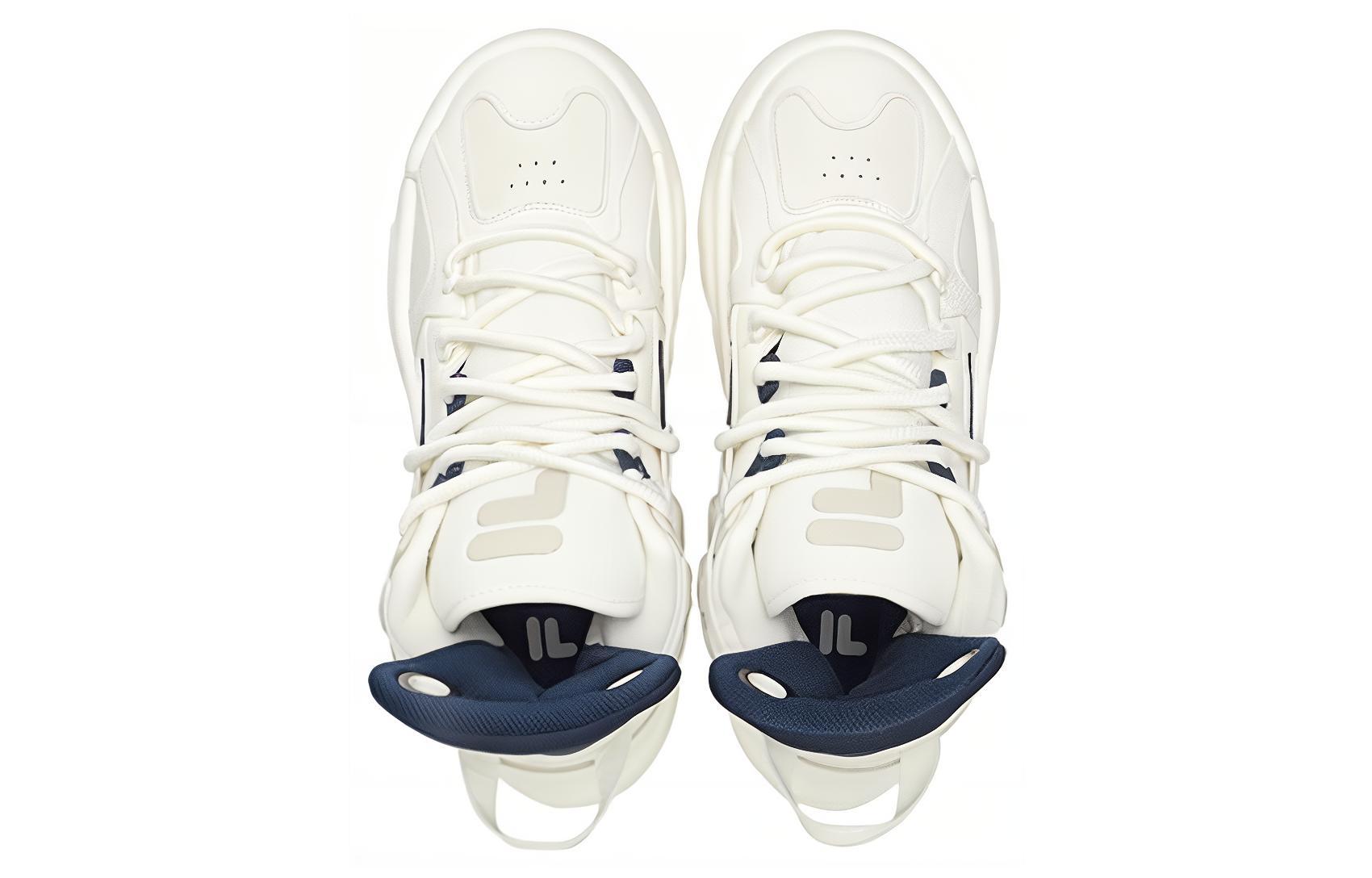 FILA FUSION THE MASH Comfortable Cushioning, Wear Resistant Low top Vintage Basketball Shoes Men’s White