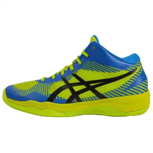 Asics Bali Elite Abrasion Resistant Mid top Badminton Shoes Men's Green Blue