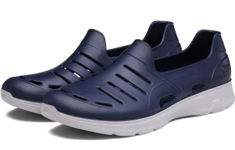 Мужские сандалии Skechers H2 Go (серо-голубые) — Тёмно-синий / серый — фото 4