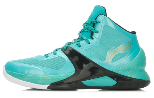 LiNing Li Ning Sixth Man Wade fabric TPU shock-absorbing, non-slip, wear-resistant, breathable, wrapped support, high-top practical basketball shoes, same style for men and women, green and black