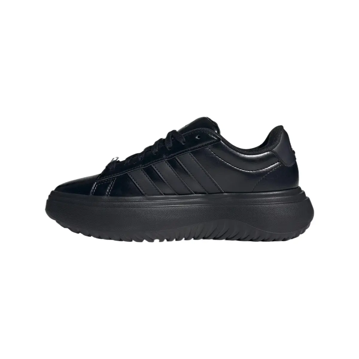 Adidas GRAND COURT PLATFORM Comfortable Low top Tennis Shoes Women's Black