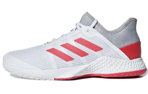 Adidas Adizero Club Trendy Slip Resistant Low top Tennis Shoes Men's White Gray Red