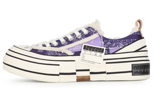 VESSEL G.O.P.Lows Violet Paisleys Low top Canvas Shoes Unisex Purple