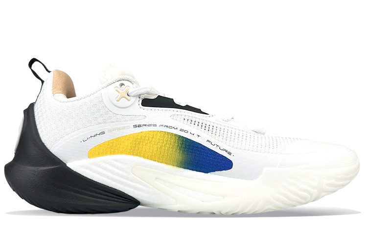 Li Ning Speed 10 Low top Basketball Shoes Men’s White Gold