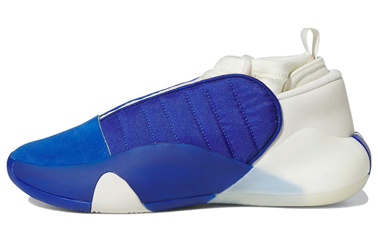 Adidas Harden Vol.7 Harden 7th generation \"Royal Blue\" Fashionable and versatile shock-absorbing support lightweight mid-top practical basketball shoes men's blue and white