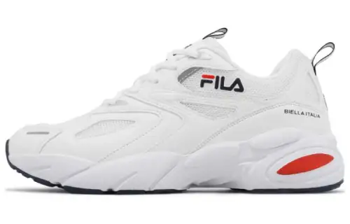 FILA Defender Cushioning Abrasion Resistant Height Increasing Breathable Low top Chunky Sneakers Men's White