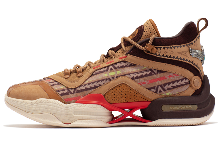 361° AG2 X Mesh, Synthetic Leather Cushioning Slip Resistant Abrasion Resistant Mid top Basketball Shoes Men’s