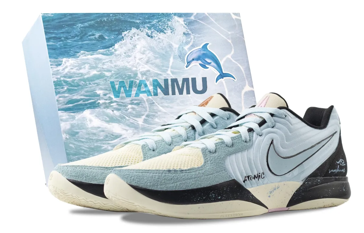 Nike Ja 2 Dreamy Trail, Box Abrasion Resistant Low top Basketball Shoes Men's White Blue