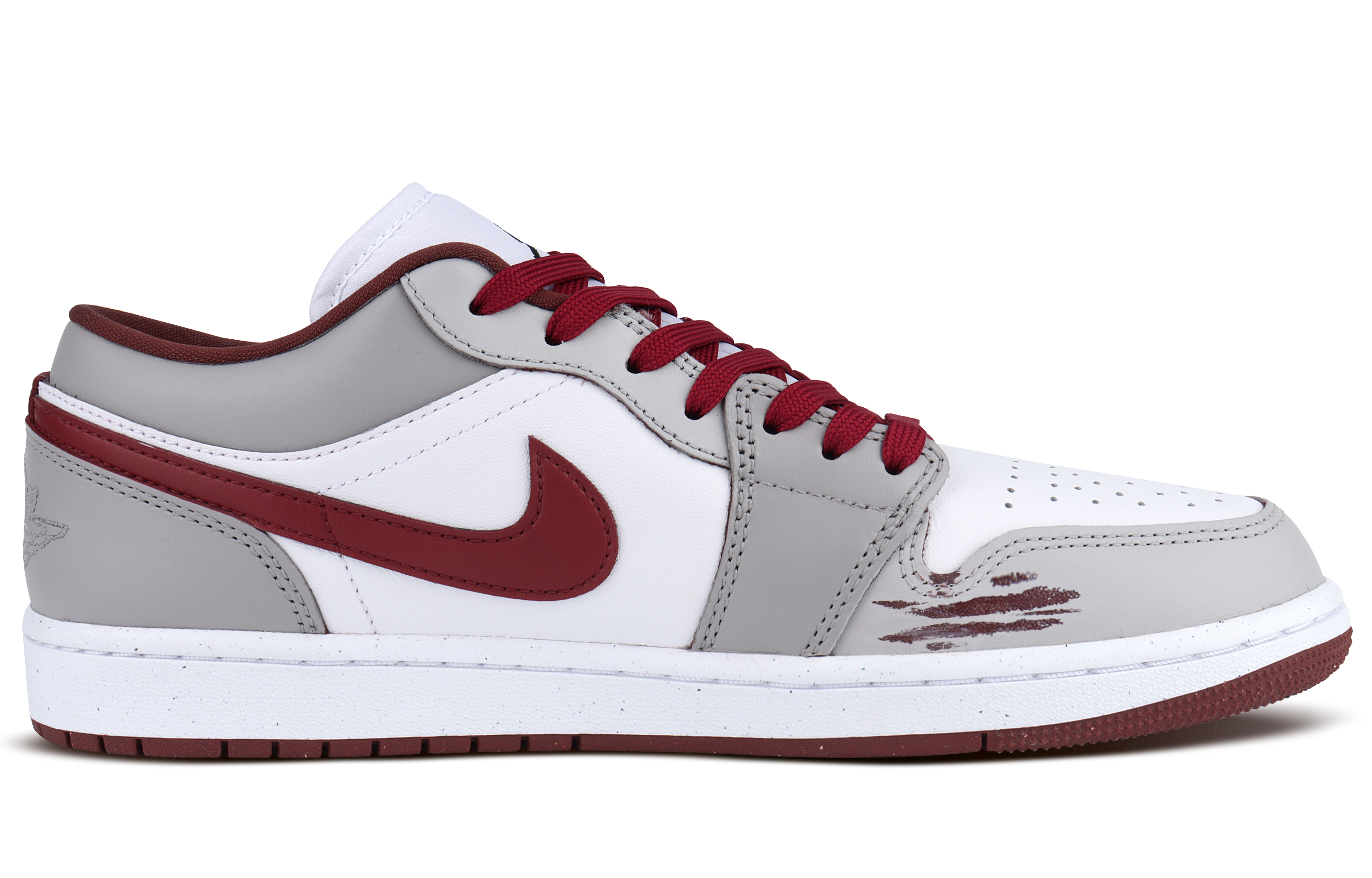 Jordan Air Jordan 1 Low top Vintage Basketball Shoes Unisex Red Gray