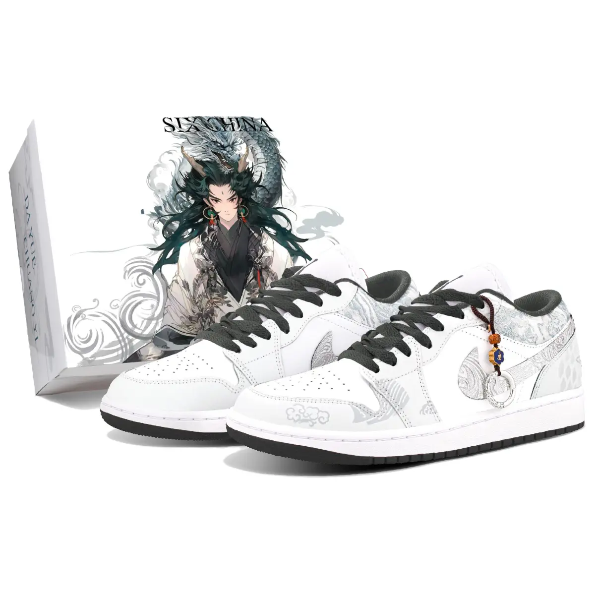 Jordan Air Jordan 1 Cushioning Slip Resistant Abrasion Resistant Low top Vintage Basketball Shoes Unisex Silver Gray