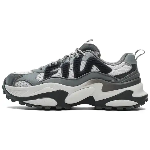 FILA CELLA Textile, Synthetic Leather, Top Grain Cow Leather Low top Chunky Sneakers Unisex Antarctic Gray