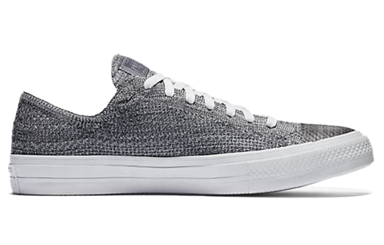 Кеды Nike x Converse Chuck Taylor All Star Low (серо-белые) — Серый / белый — фото 2